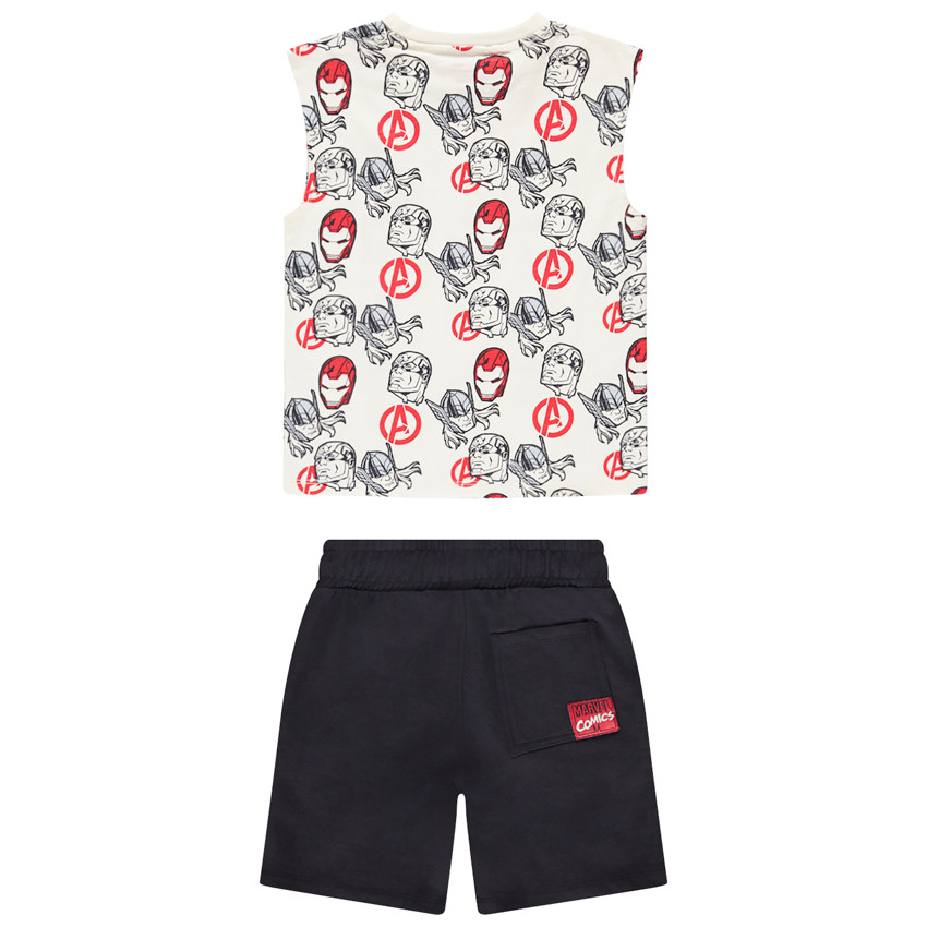 Ensemble avec débardeur imprimé Avengers Marvel pour garçon 