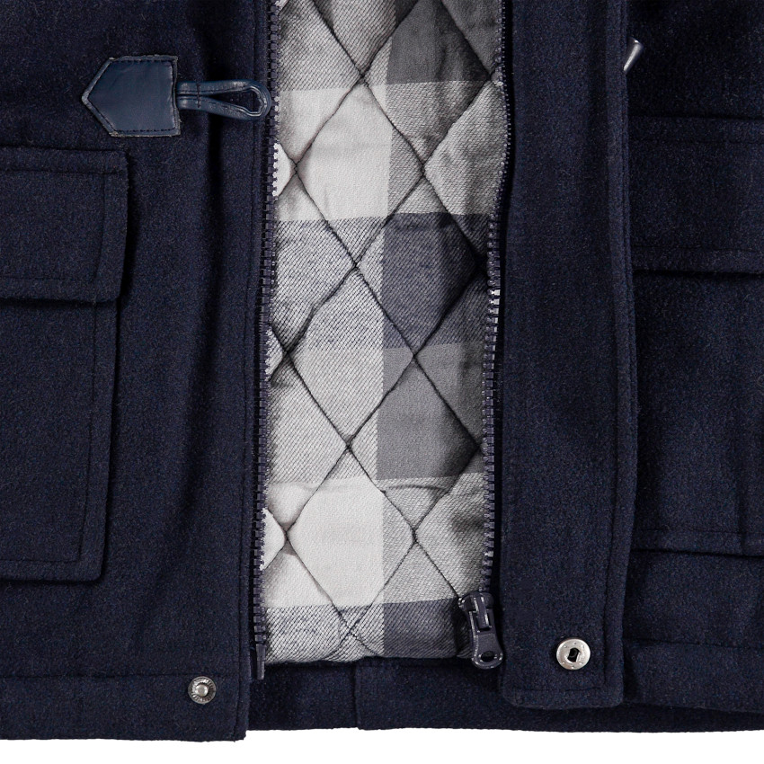 Manteau en drap de laine pour enfant garçon Main Manteau en drap de laine pour enfant garçon