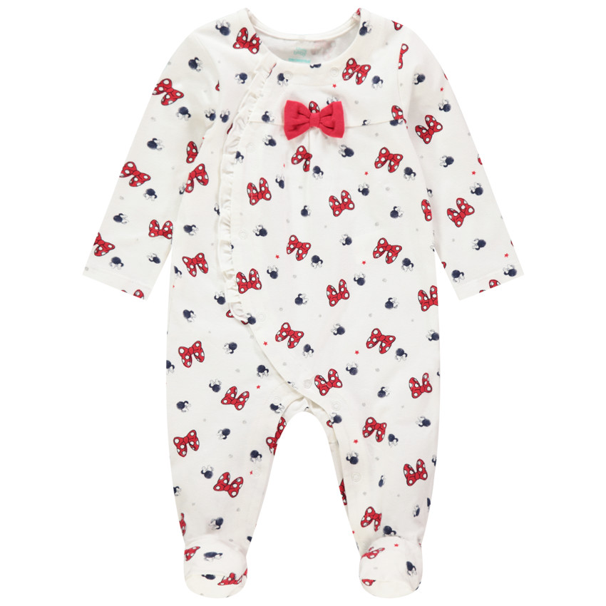 Dors-bien en jersey imprimé noeuds Minnie Disney pour bébé fille 