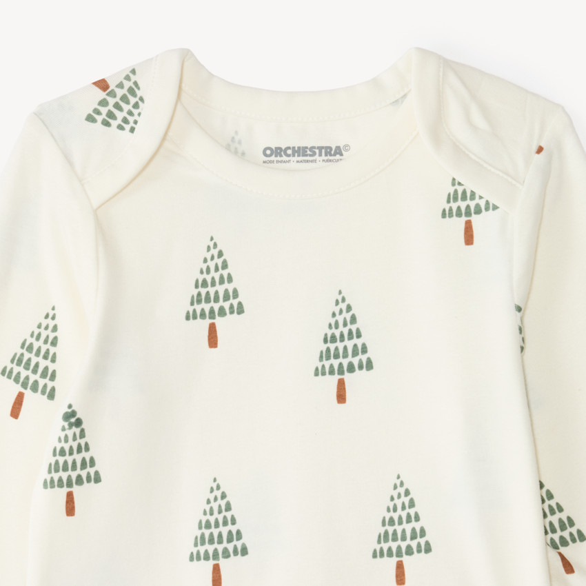 Lot de 5 bodies manches longues bébé garçon print forêt (Finitions différentes selon l'âge) 