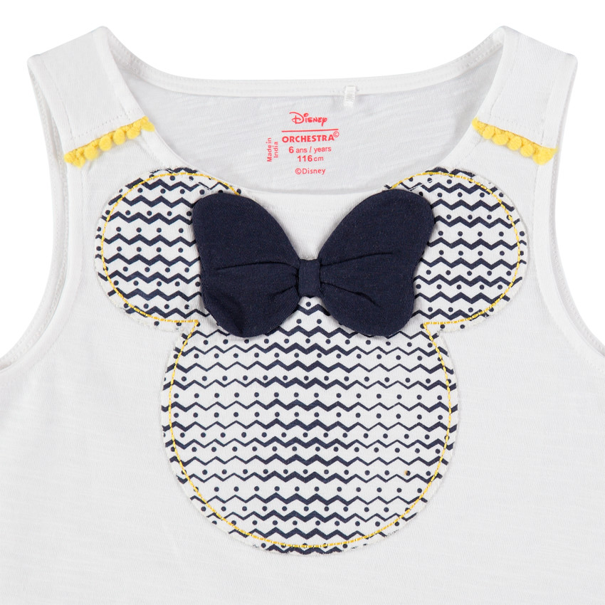 Ensemble avec tunique sans manches Minnie Disney et short jaune 