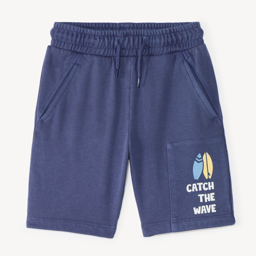 Bermuda en molleton print surf pour garçon 