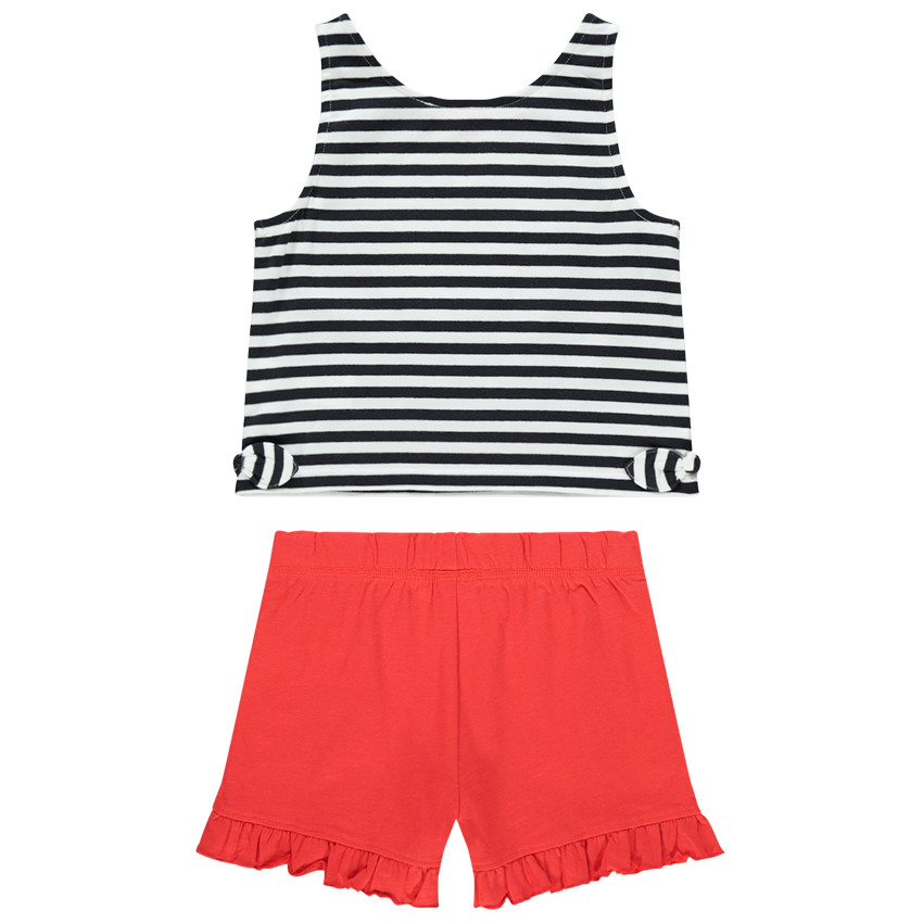 Ensemble avec débardeur rayé et short Minnie Disney 