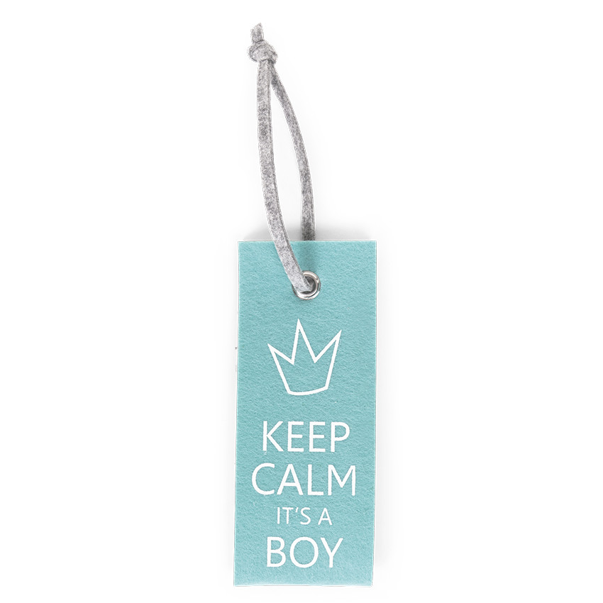 Plaque de porte en feutre Keep Calm - Mint bleu 