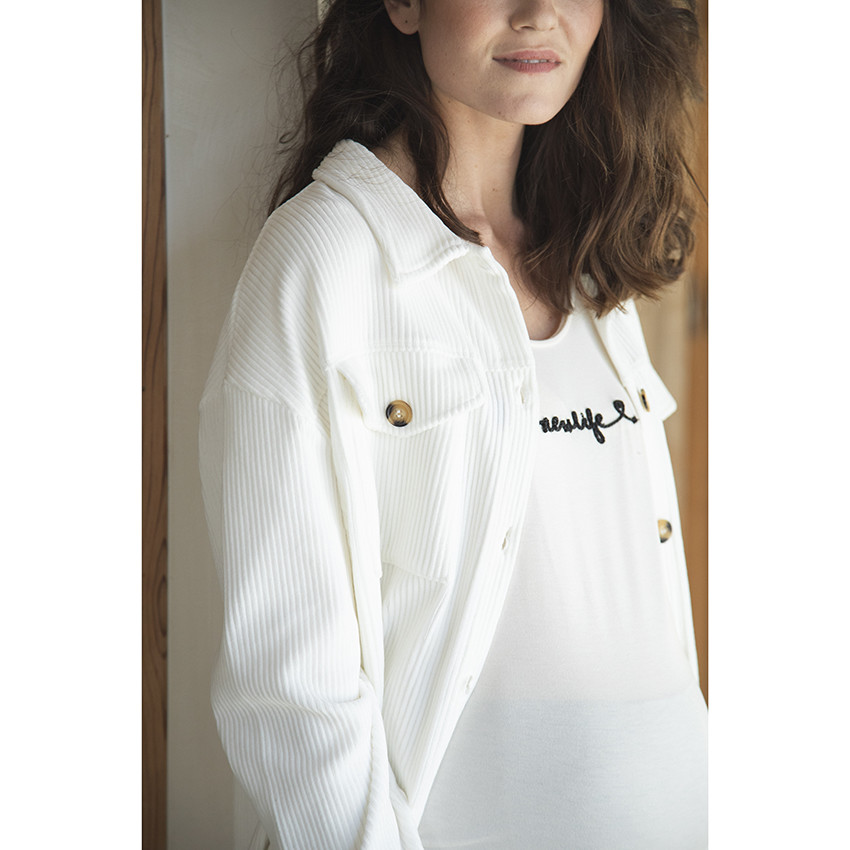 T-shirt de grossesse à manches longues avec inscription 