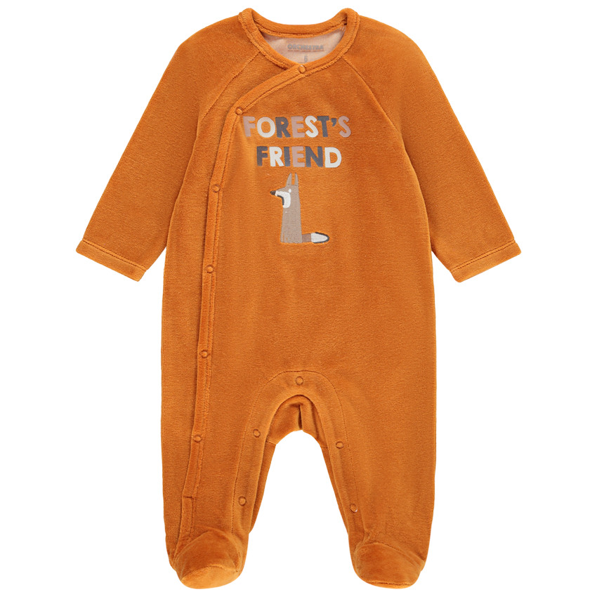 Lot de 2 dors-bien en velours print animaux pour bébé garçon 
