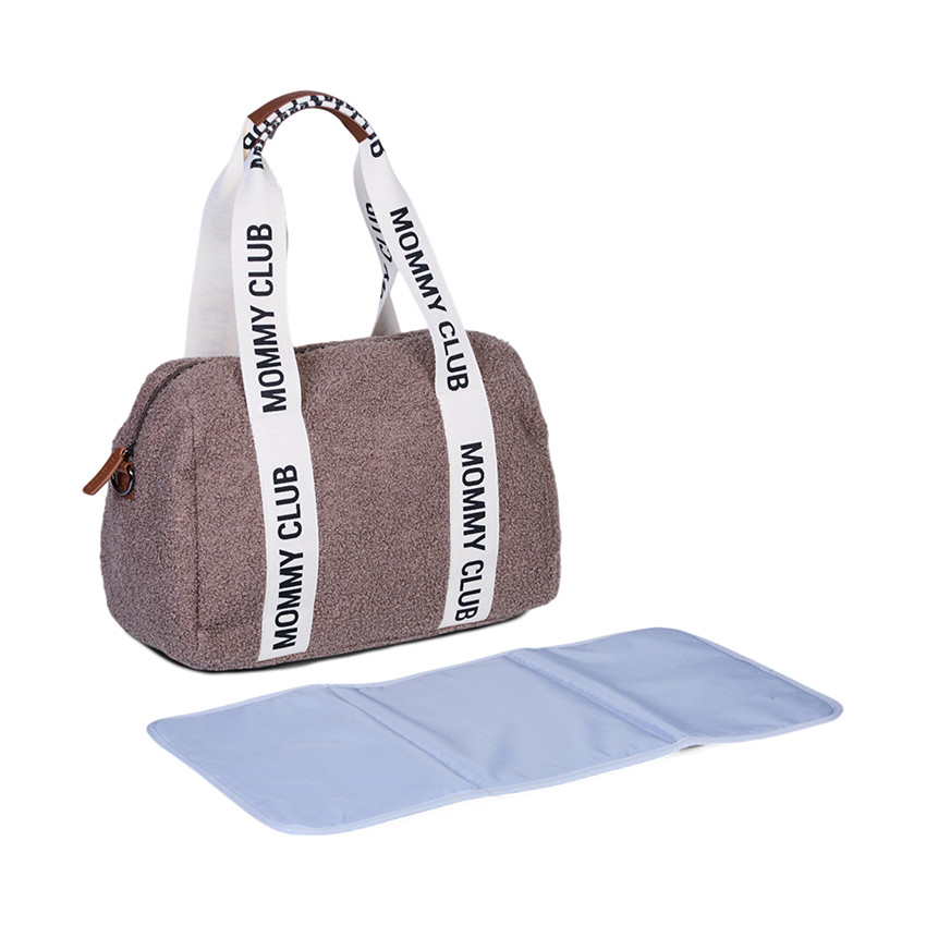 Sac à langer Mommy Club Signature en teddy Brun clair 