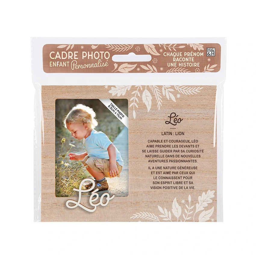 Cadre photo personnalisé 18,5 x 14,5 cm Léo 