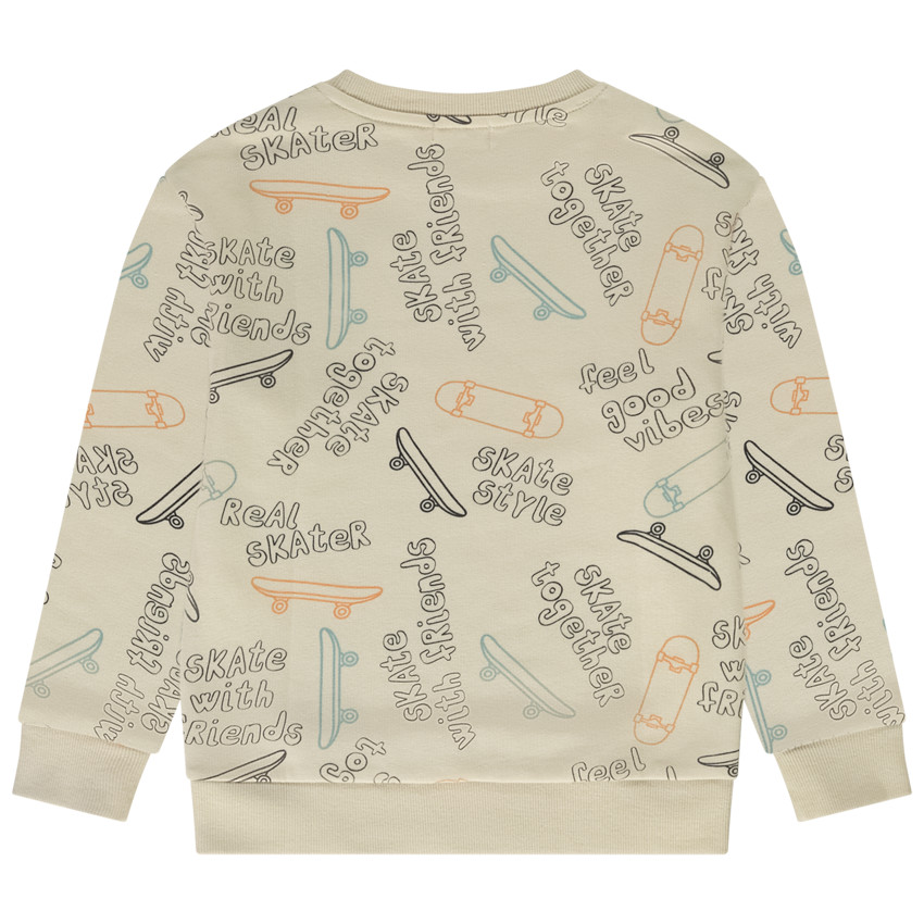 Sweat molleton imprime skateboard pour garcon