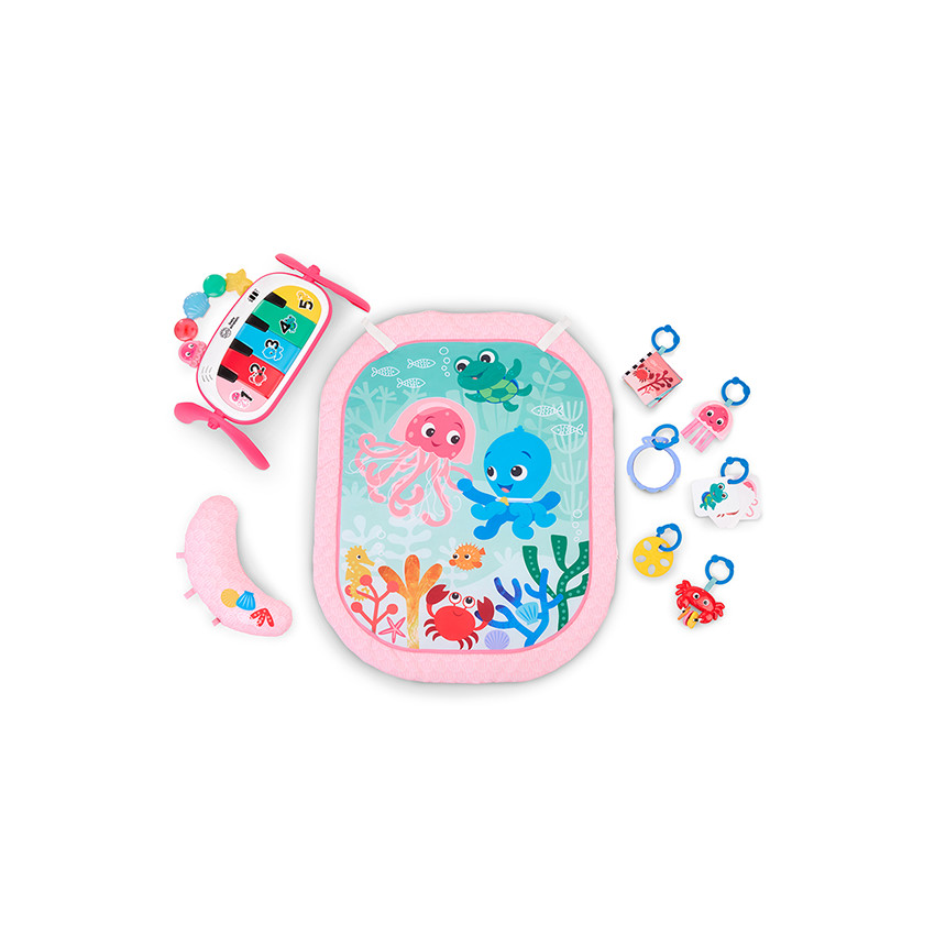 TAPIS D'EVEIL 4 EN 1 KICKIN TUNES MEDUSE ROSE 