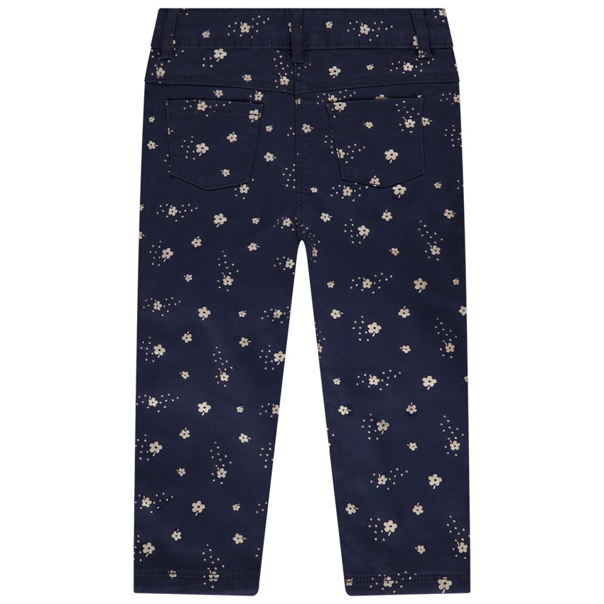 Pantalon slim en twill imprimé fantaisie pour bébé fille 