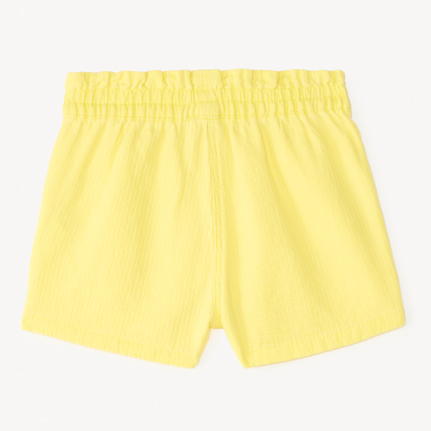 Short en toile coloris uni pour fille 