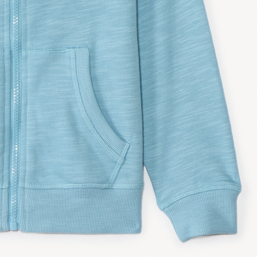 Gilet molleton uni à capuche pour garçon 