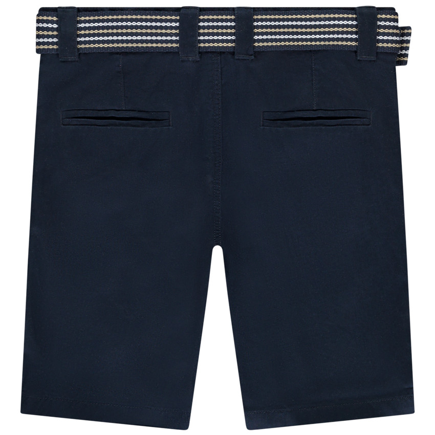 Bermuda uni avec ceinture fantaisie pour garçon  