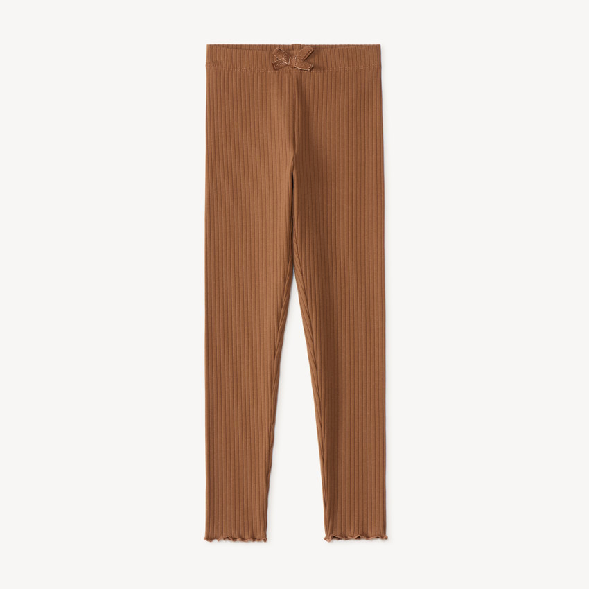Legging fille côtelée uni 
