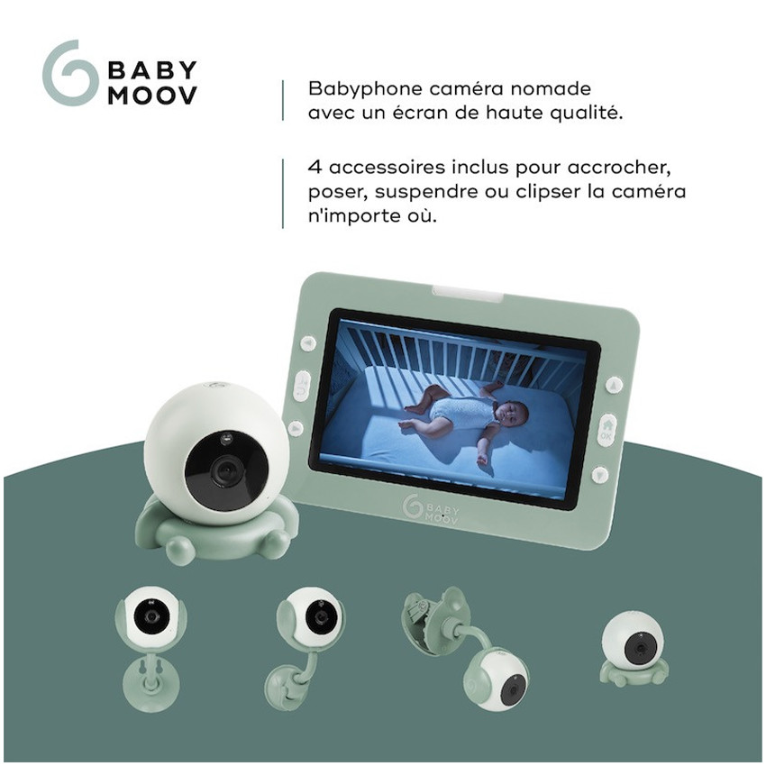 Babyphone vidéo Yoo Go Plus HD - Vert d'eau (Babymoov) - Image 2
