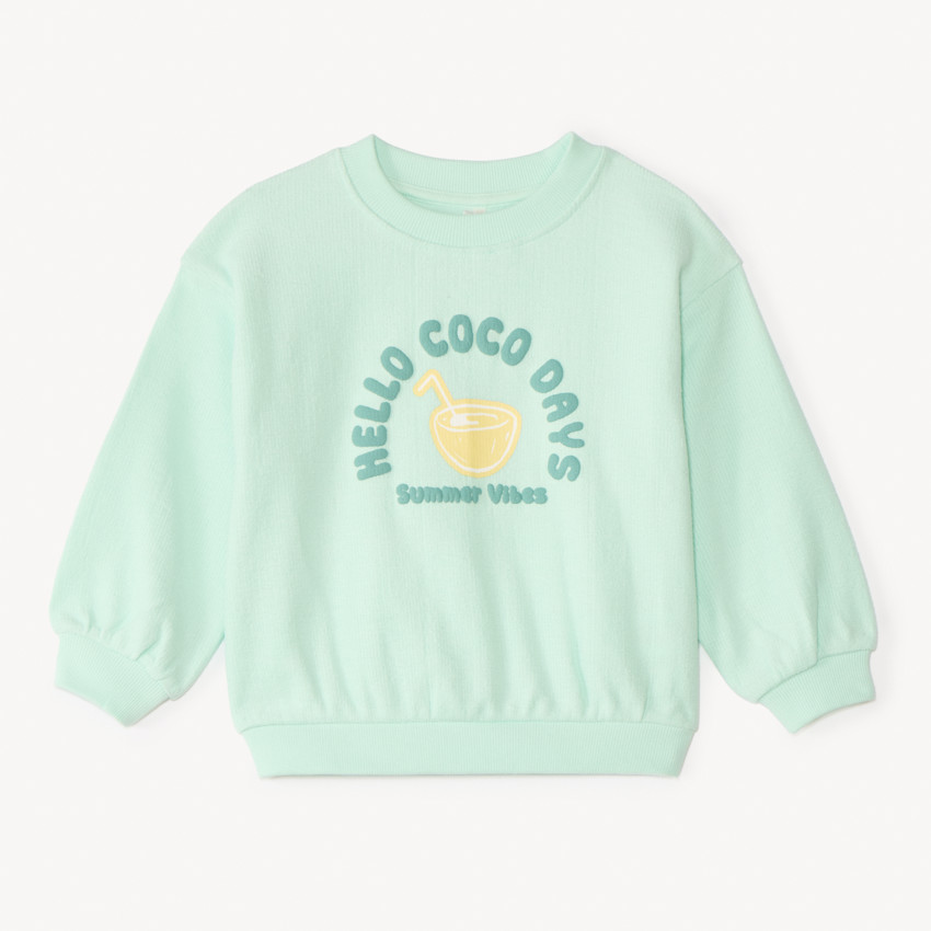 Sweat en maille fantaisie print en relief fantaisie pour bébé garçon 