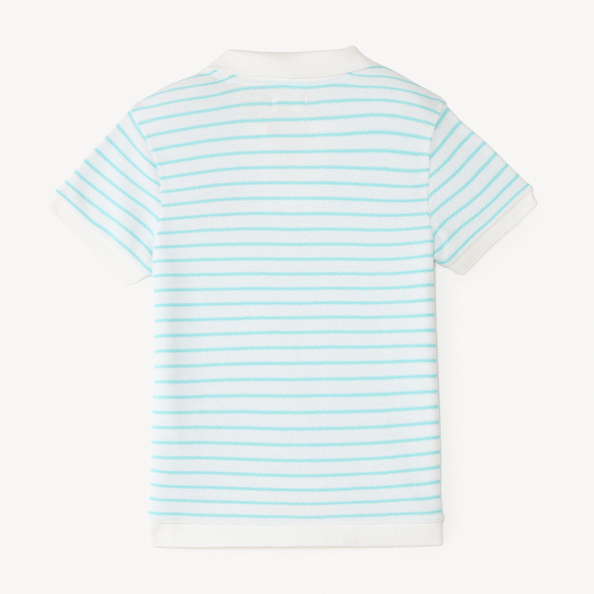 Polo manches courtes à rayures avec broderie fantaisie pour garçon 
