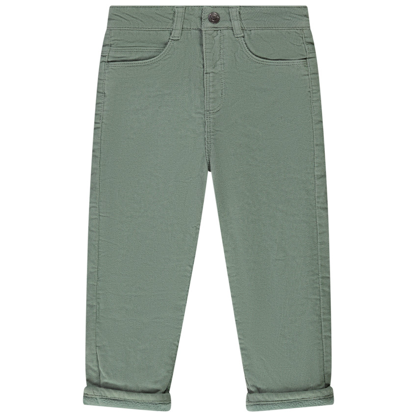pantalon en velours côtelé doublé polaire pour bébé garçon - vert