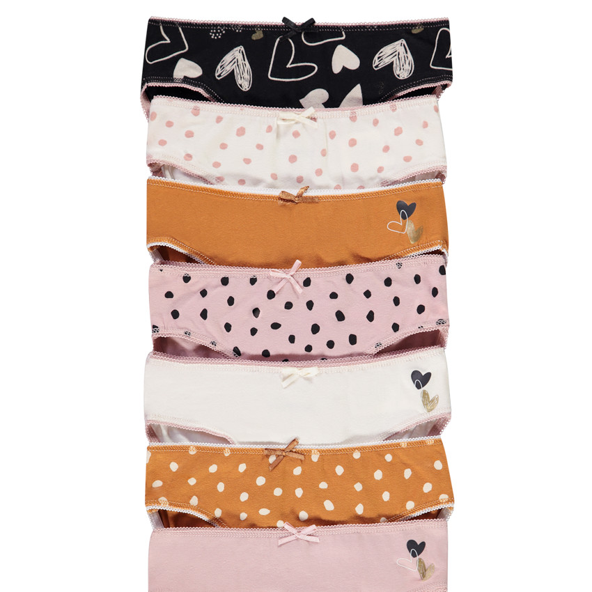 Lot de 7 culottes imprimé fantaisie pour fille 