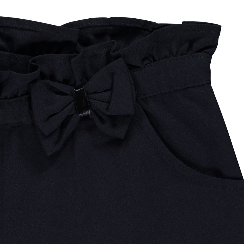 Short taille haute élastiquée à nœud pour fille 