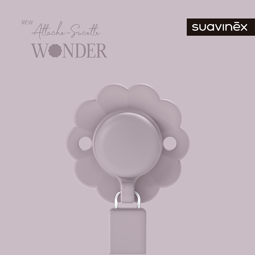 Attache-sucette en silicone Wonder mist lavande 