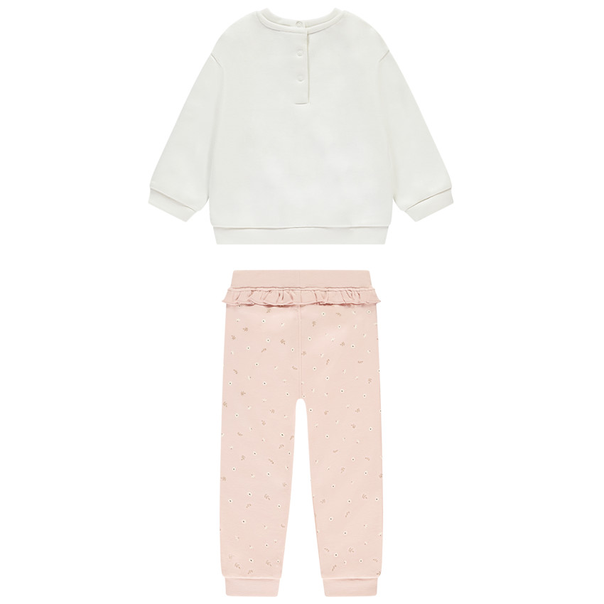 Ensemble jogging molleton motif chats pour bébé fille 
