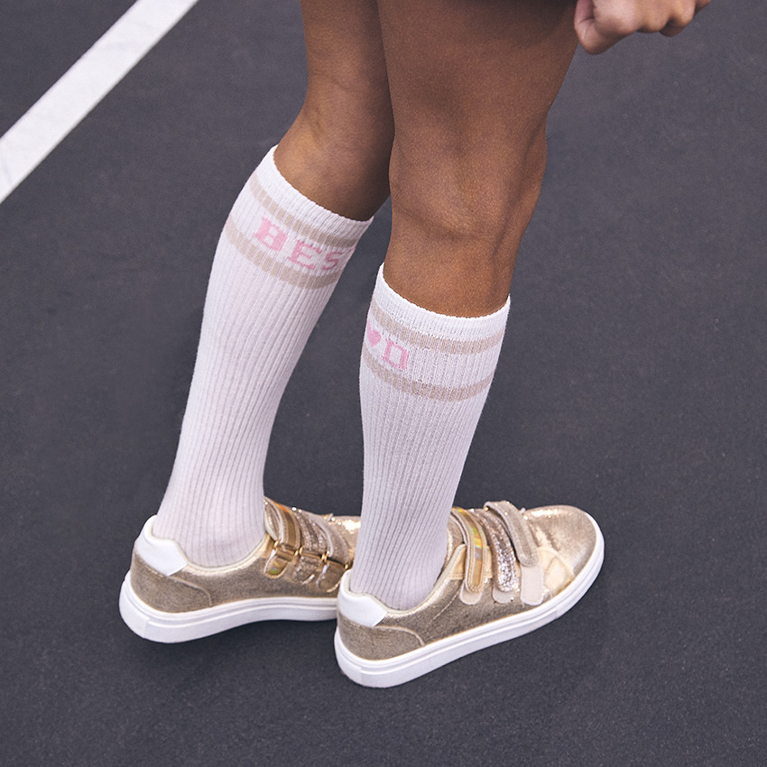 Lot de 3 paires de chaussettes hautes côtelées pour filles 