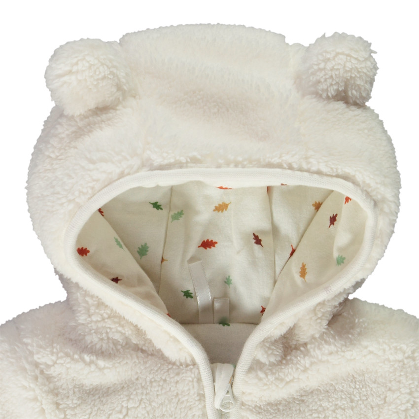 Gilet en sherpa avec capuche ludique pour bébé garçon 