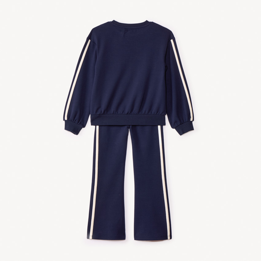 Ensemble jogging en scuba avec patchs bouclettes pour fille 