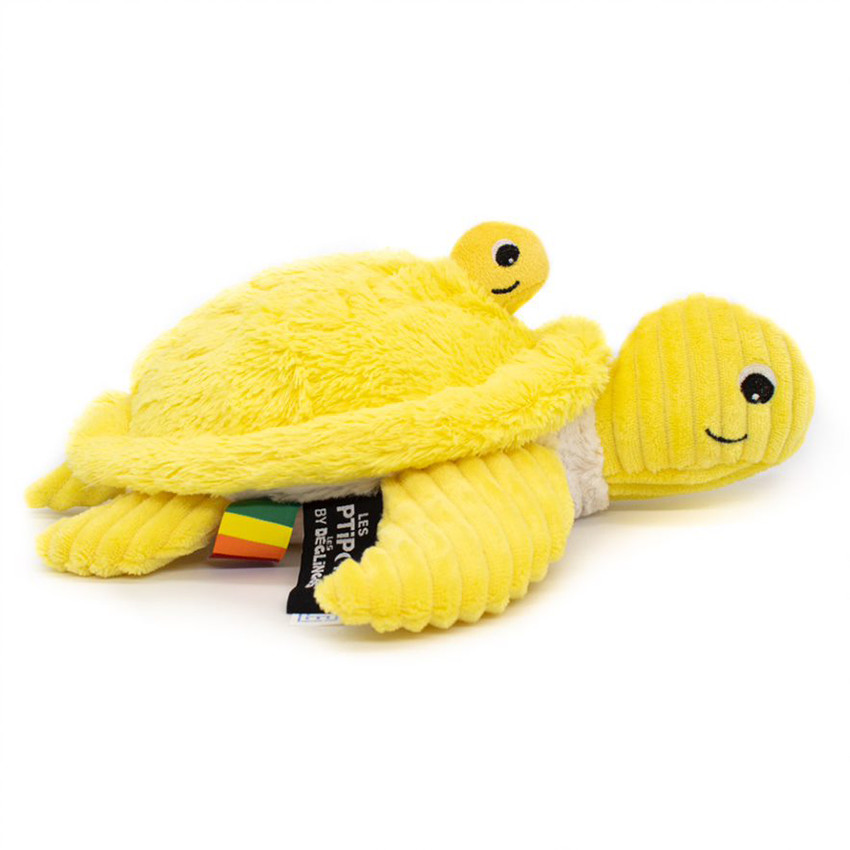 Peluche Ptipotos Tortue Maman et Bébé - Jaune Main Peluche Ptipotos Tortue Maman et Bébé - Jaune