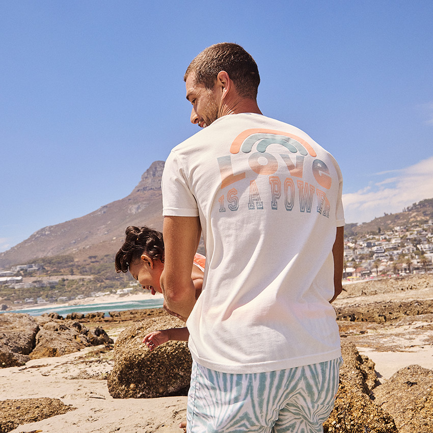 T-shirt manches courtes à prints effet dégradé pour homme 