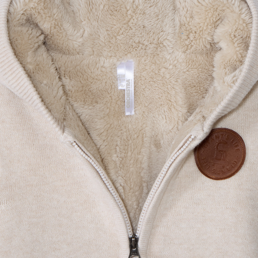 Gilet en tricot doublé sherpa pour bébé garçon 