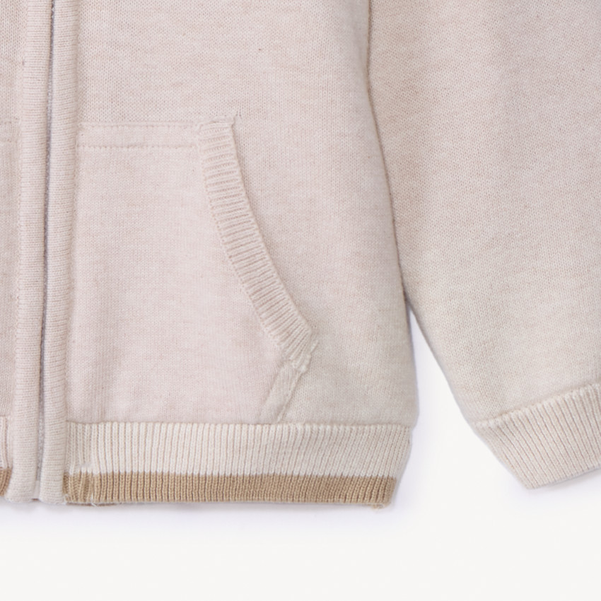 Gilet en tricot doublé sherpa pour bébé garçon 