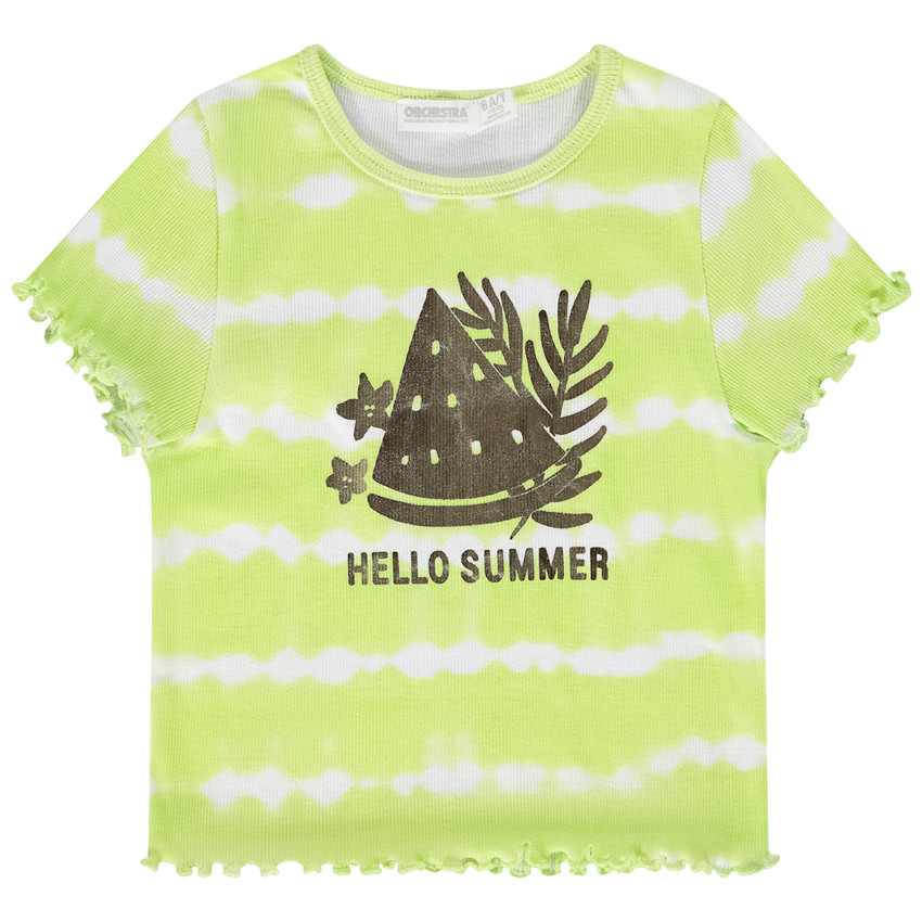 T-shirt manches courtes effet tie & dye fille