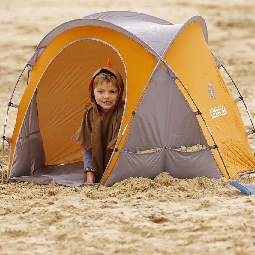 Tente de plage anti-UV compacte orange 