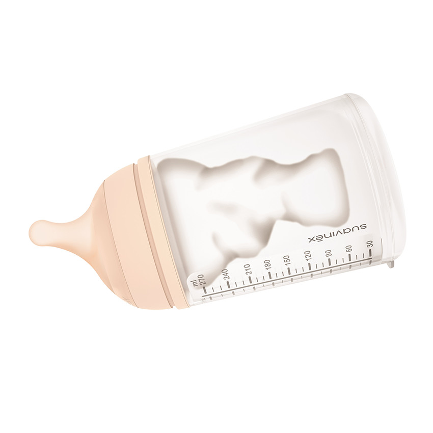 Pack biberon Zero.Zero Follow-On spécial allaitement 180ml rose 