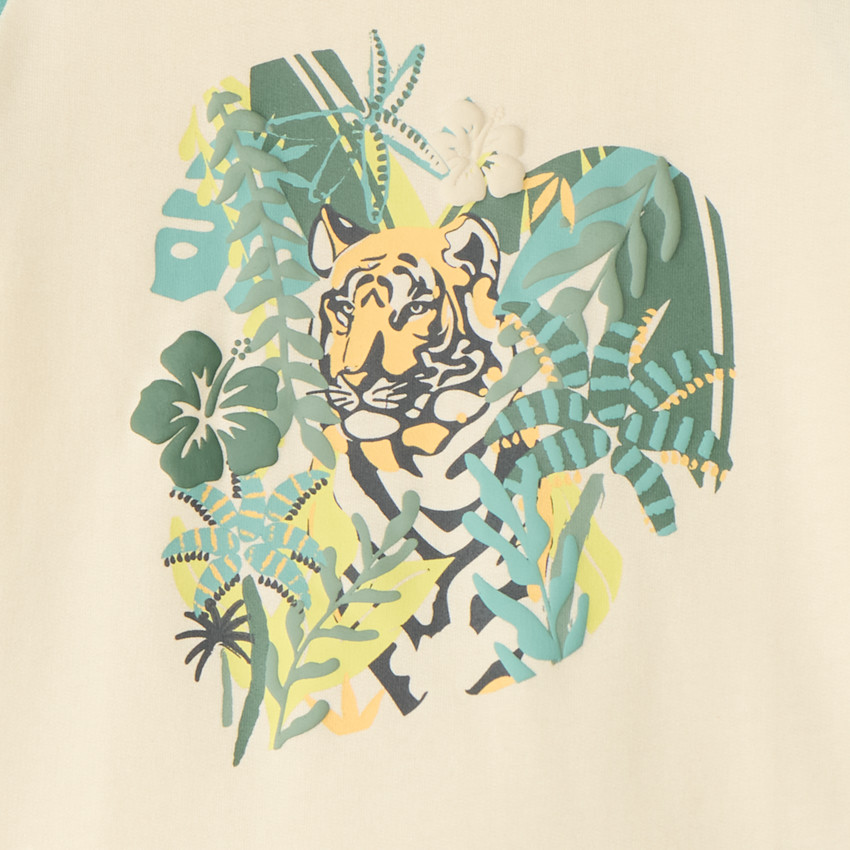 Ensemble court t-shirt + bermuda imprimé jungle pour garçon  
