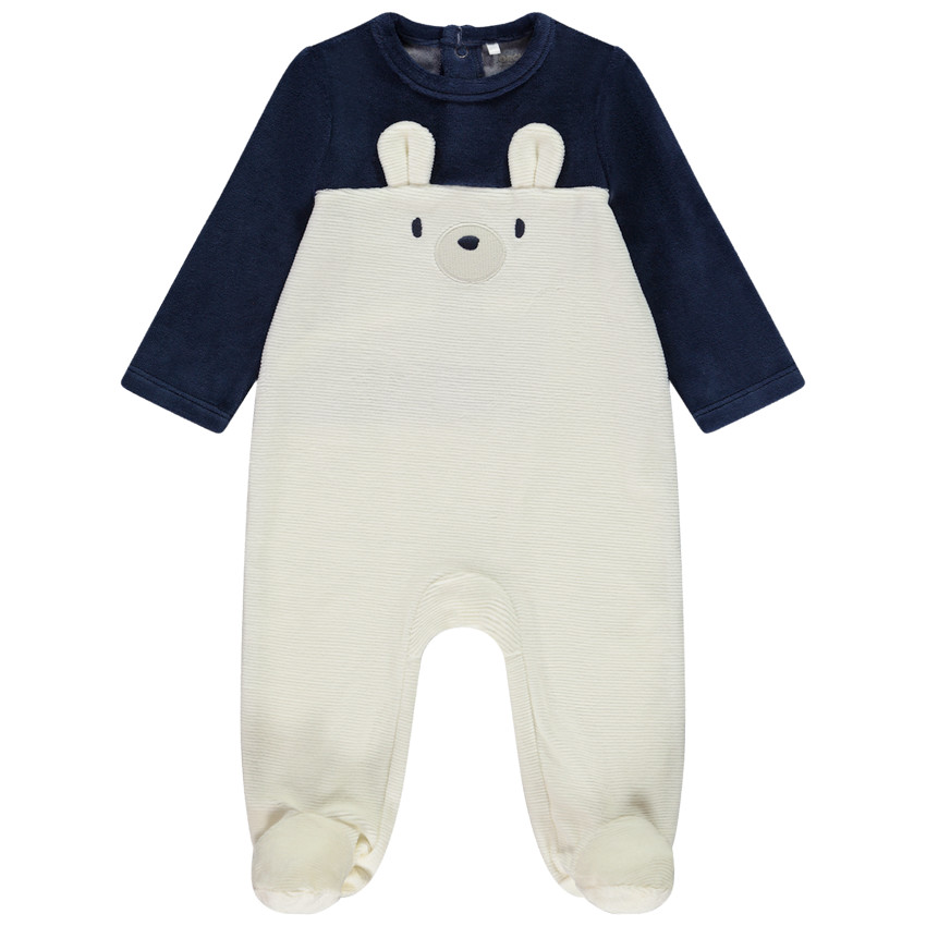 Dors-bien ourson en velours fantaisie pour bébé