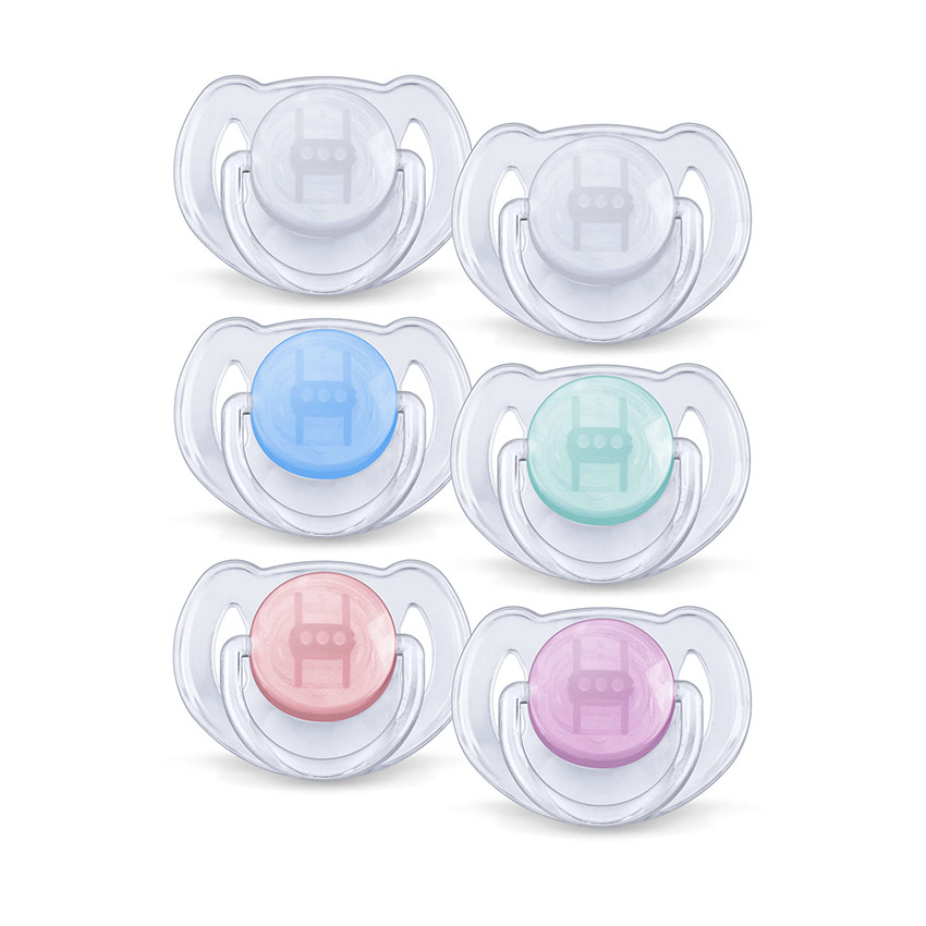 Lot de 2 sucettes Classique en silicone - 6/18 mois 