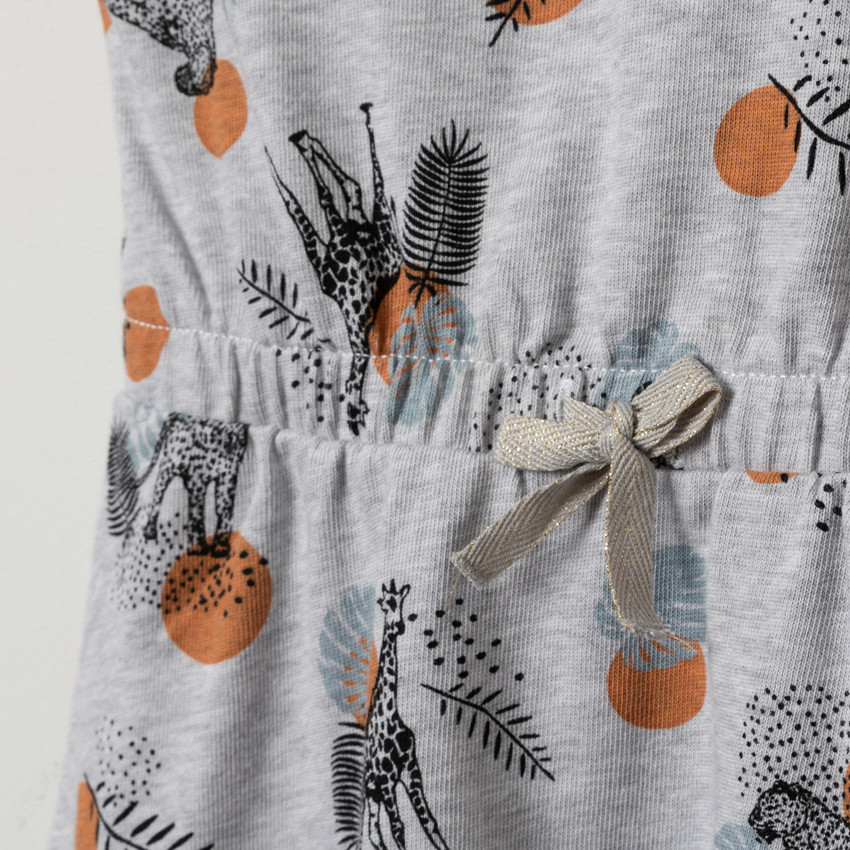 Robe en jersey sans manches imprimée léopards 