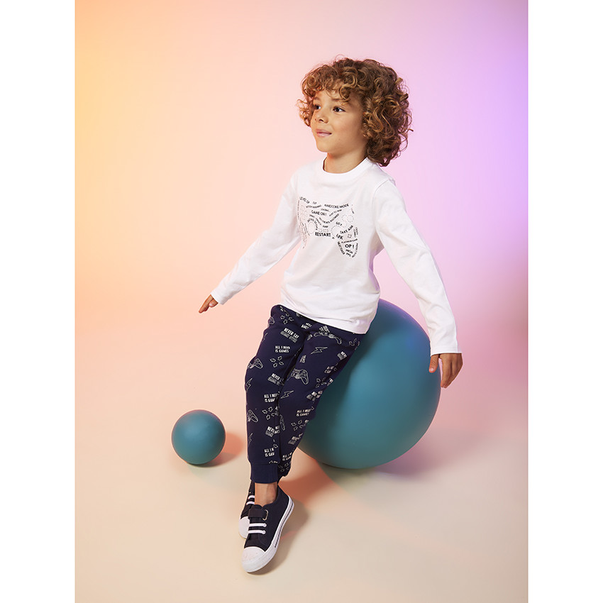 Pantalon de jogging imprimé jeux vidéo pour garçon 