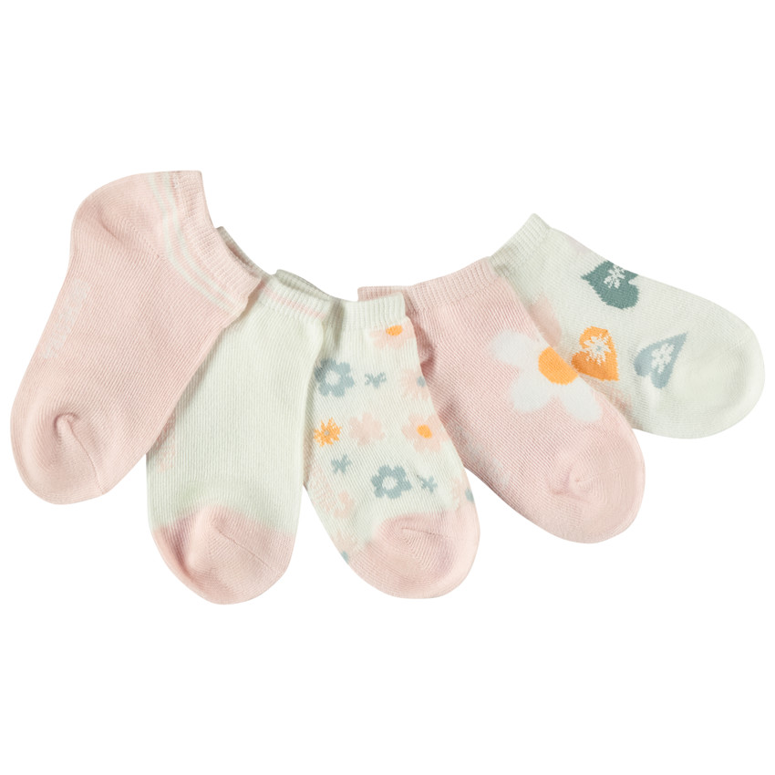 Lot de 5 paires de chaussettes courtes fantaisie pour fille 