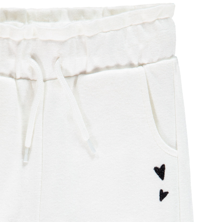 Pantalon jogger écru pour enfant fille 