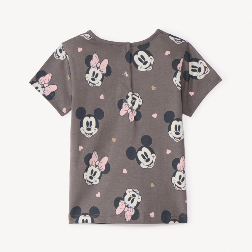 T-shirt manches courtes imprimé Minnie Disney pour bébé fille 