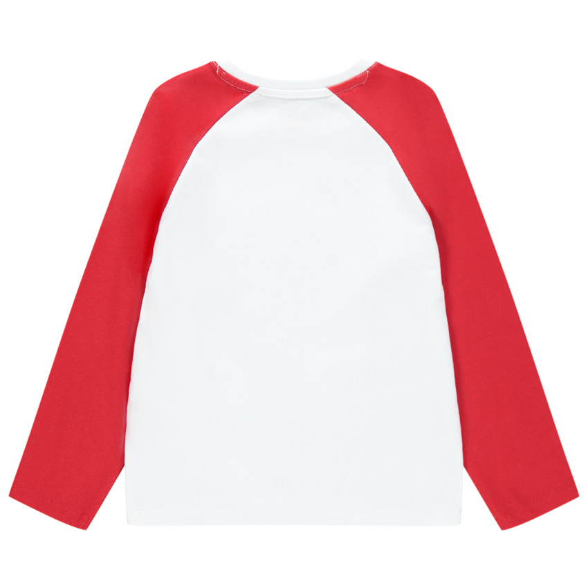 T-shirt manches longues bicolore motif Spiderman en sequins magiques 