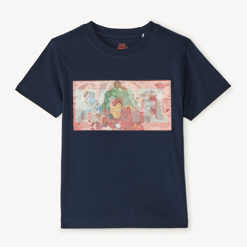 T-shirt manches courtes print lenticulaire Avengers Marvel pour garçon 