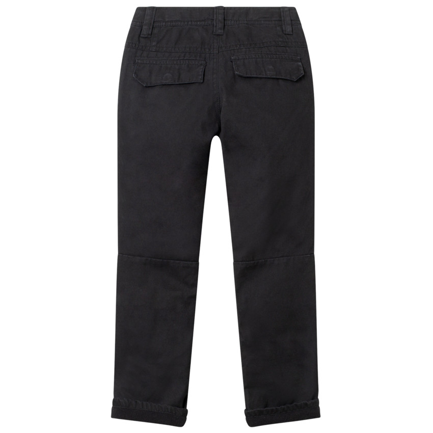 Pantalon droit en twill doublé polaire pour enfant garçon 