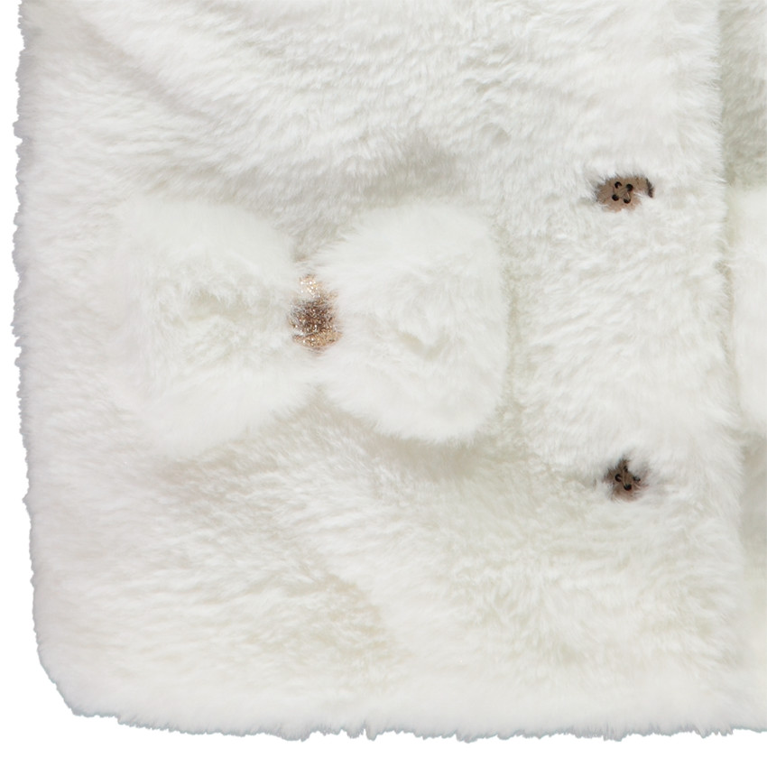 Veste en sherpa effet fourrure avec nœuds pour bébé fille 