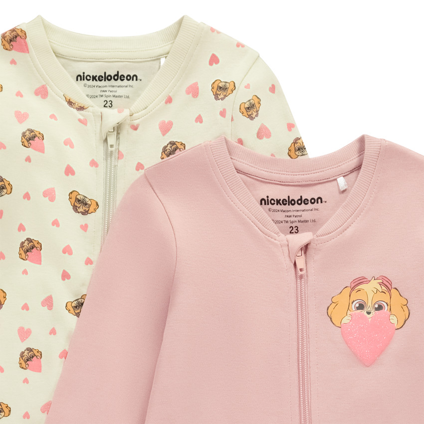 Lot de 2 dors-bien zippés Stella Pat'Patrouille pour bébé fille 